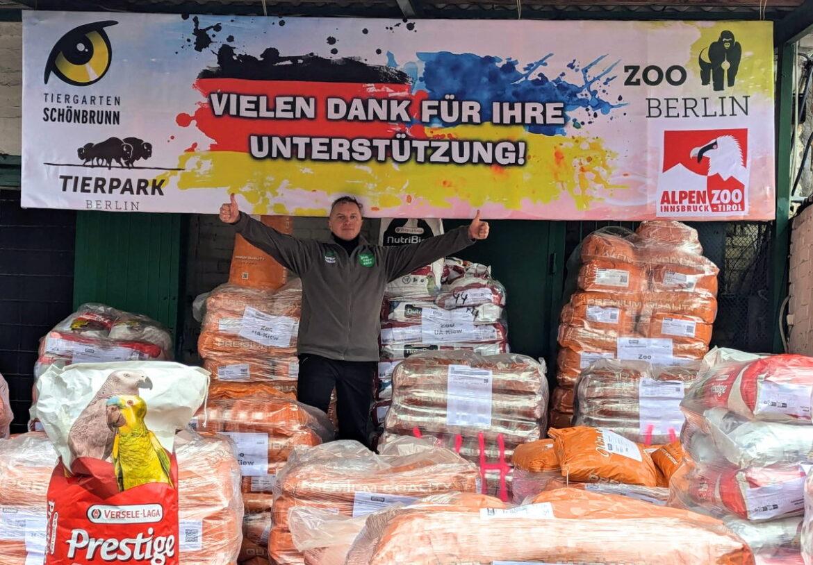 Gift from colleagues: 18 tons of food for exotic animals delivered to Kyiv Zoo.